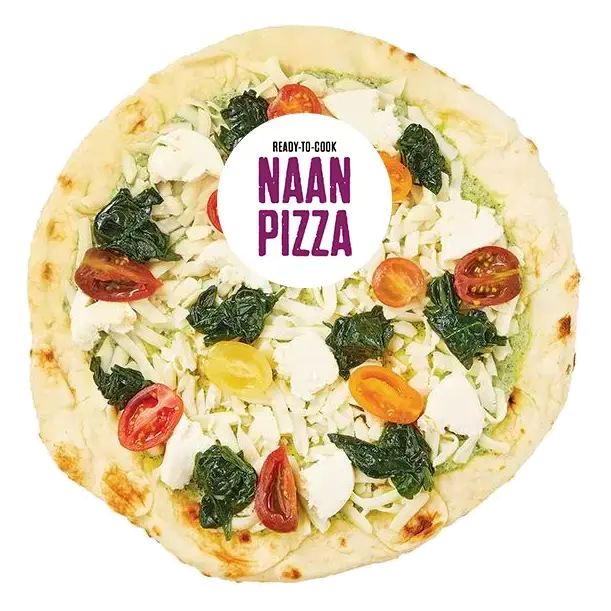 Ready to Cook Pesto, Tomato & Spinach Naan Pizza