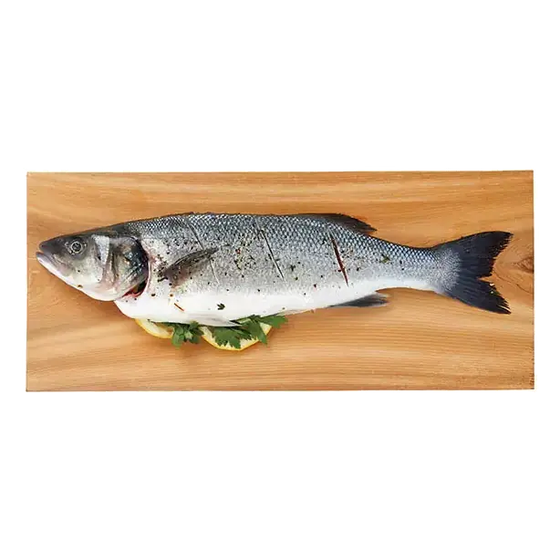 Ready to Cook Seasoned Bronzini on Cedar Plank