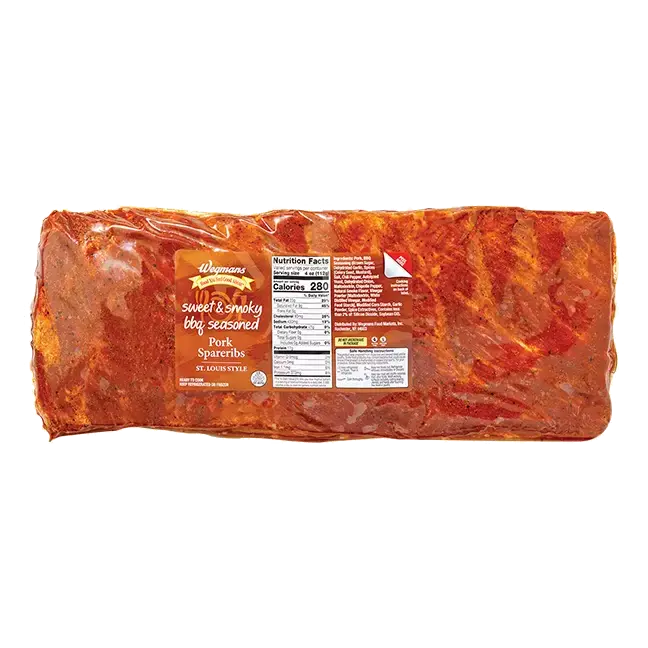 Ready to Cook Sweet & Smoky BBQ Seasoned St. Louis Style Pork Spareribs