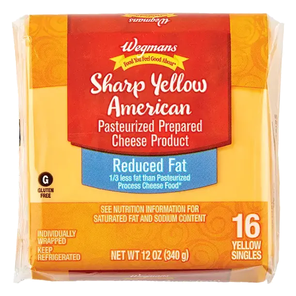 Reduced Fat Sharp Cheddar Cheese Food Singles