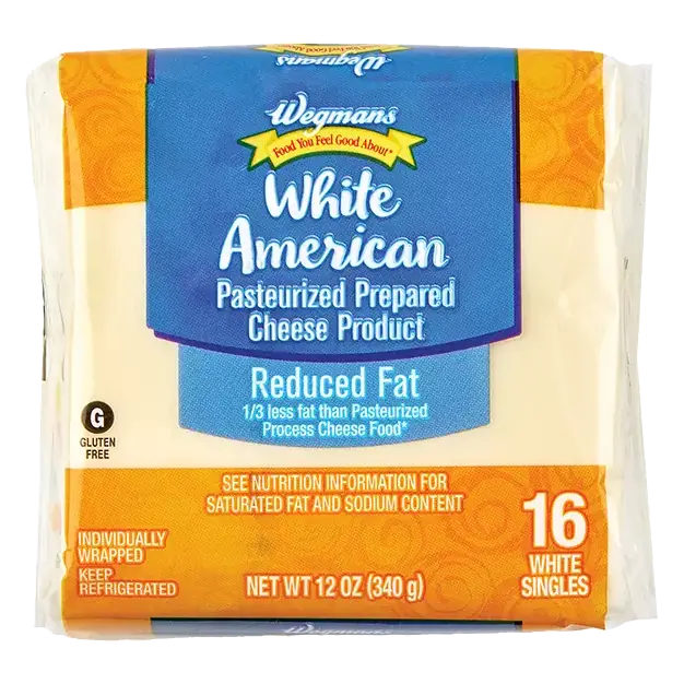 Reduced Fat White American Cheese Food Singles