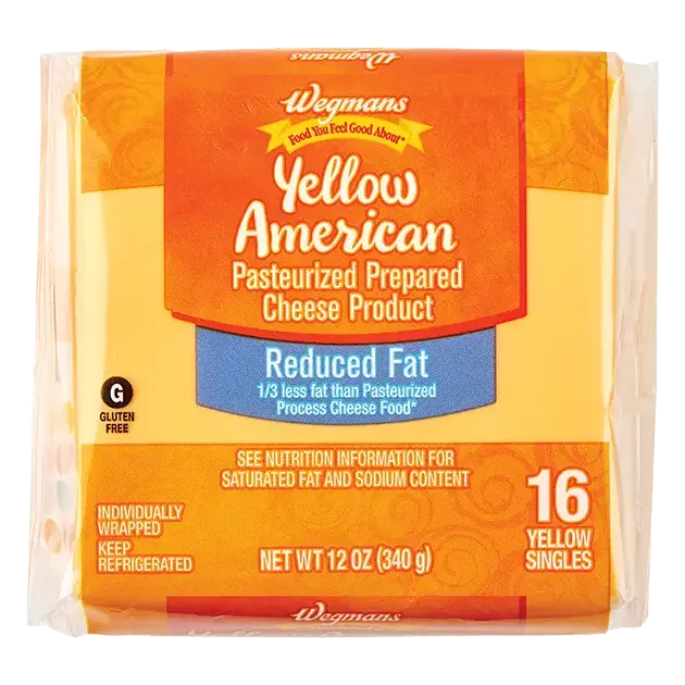 Reduced Fat Yellow American Cheese Food Singles