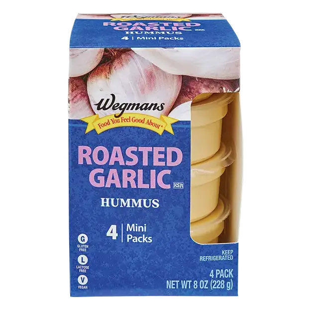 Roasted Garlic Mini Hummus, 4 Pack