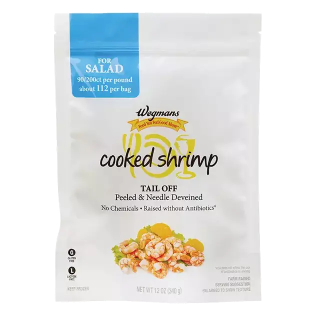 Salad Cooked Tail Off, Peeled & Needle Deveined Shrimp, Frozen