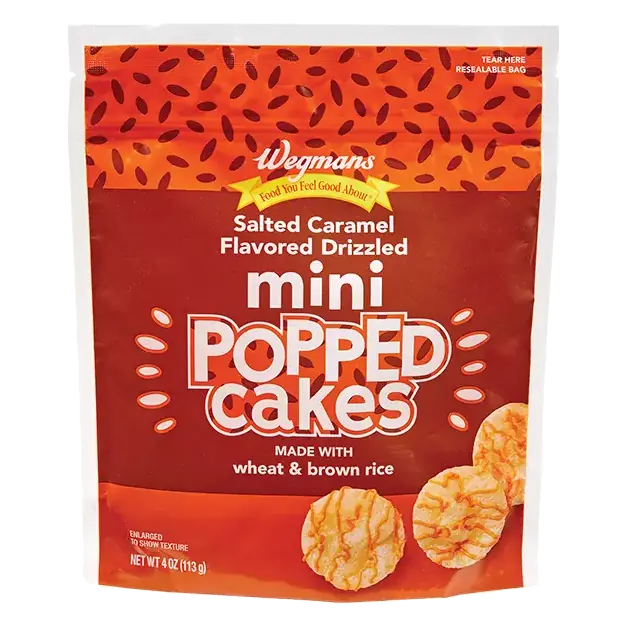 Salted Caramel Flavored Drizzled Mini Popped Cakes