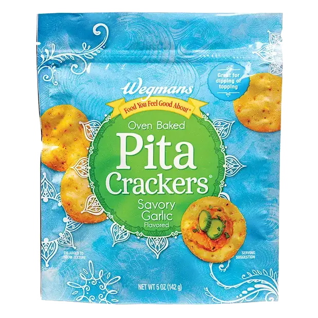 Savory Garlic Pita Crackers