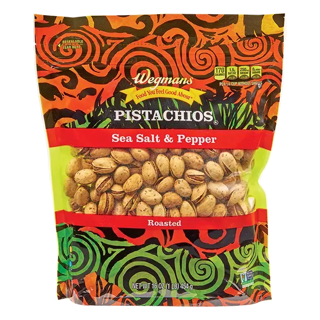 Sea Salt & Pepper Roasted Pistachios, In-Shell