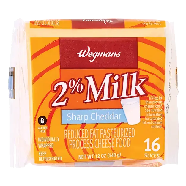 Sharp Cheddar 2% Milk Reduced Fat Pasteurized Process Cheese Food