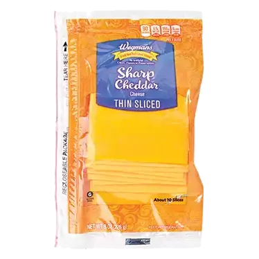 Sharp Cheddar Cheese, Thin Sliced