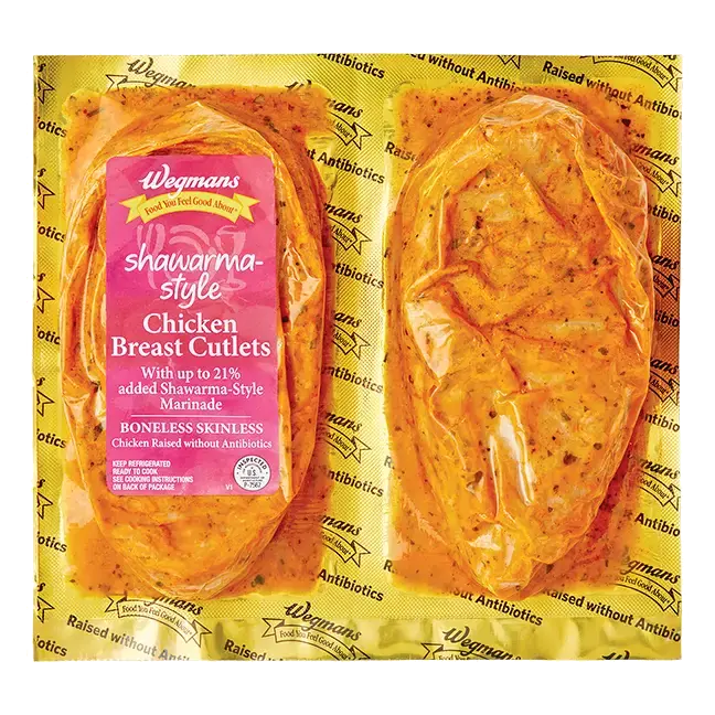 Shawarma-Style Chicken Breast Cutlets, Raised without Antibiotics