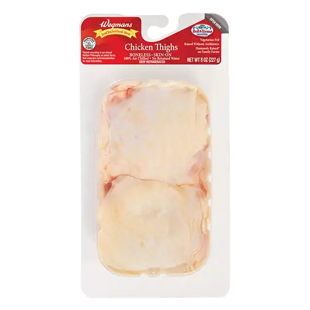 Single Serve Boneless Skin-On Chicken Thighs, Raised without Antibiotics