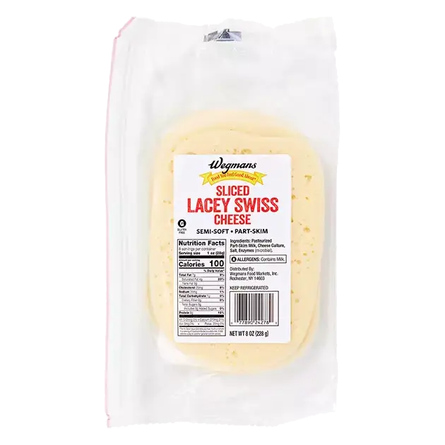 Sliced Lacey Swiss Cheese