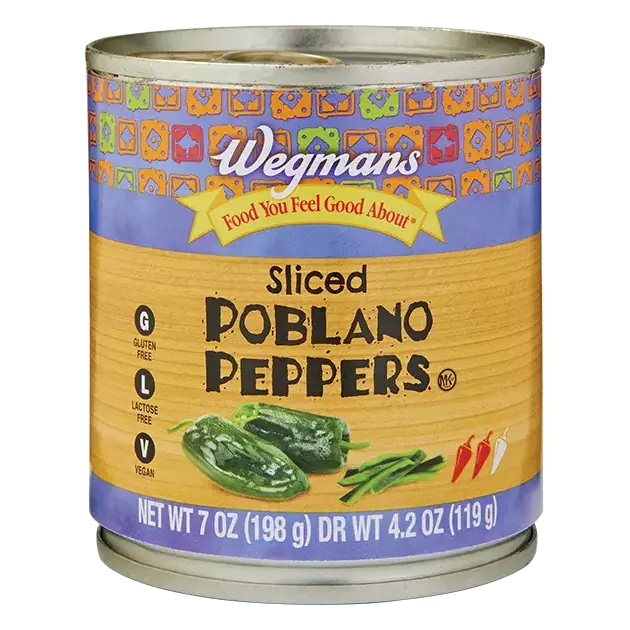 Sliced Poblano Peppers