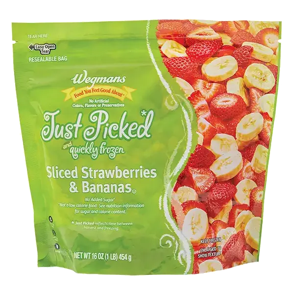 Sliced Strawberries & Bananas
