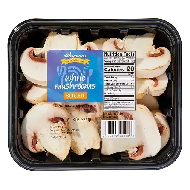 Sliced White Mushrooms