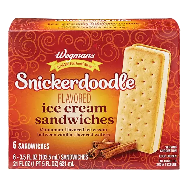 Snickerdoodle Ice Cream Sandwiches, 6 Count
