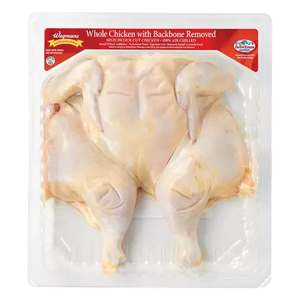Spatchcock Chicken-Raised without Antibiotics- Whole Chicken with Backbone Removed
