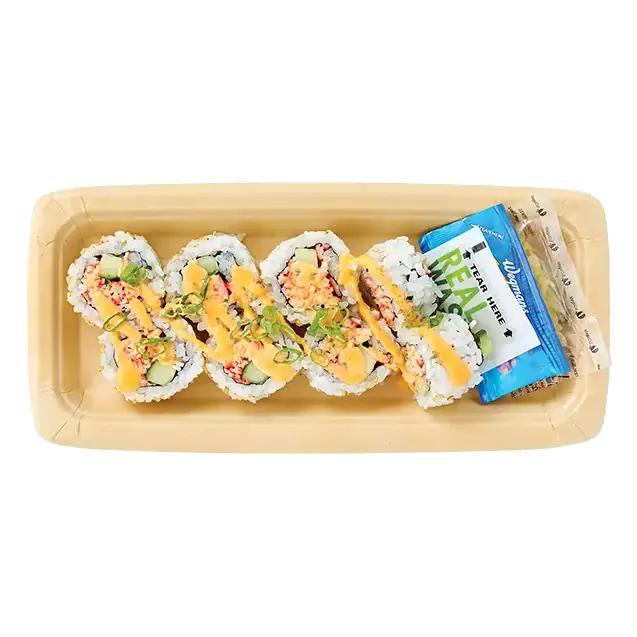 Spicy California Salad Roll with White Rice (Cooked)