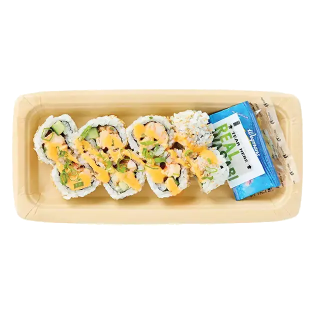 Spicy Shrimp Roll with White Rice (Cooked Sushi)