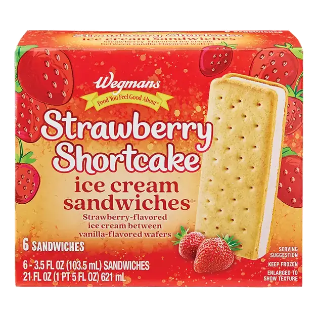 Strawberry Shortcake Ice Cream Sandwiches, 6 Count