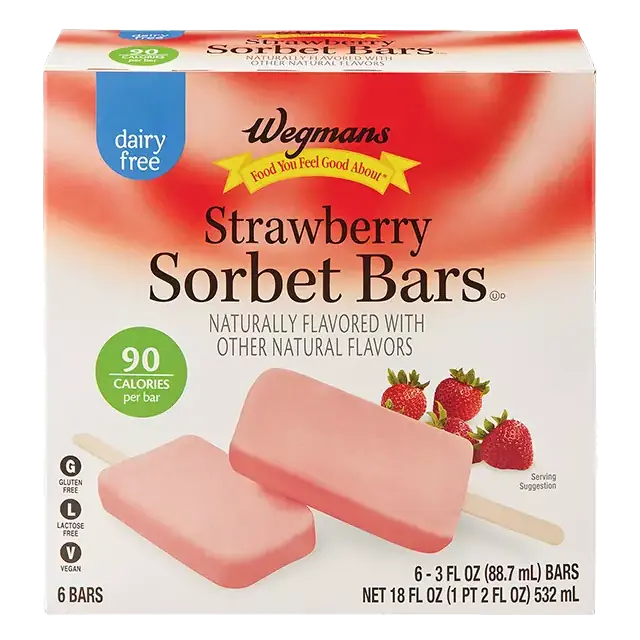 Strawberry Sorbet Bars, 6 Count