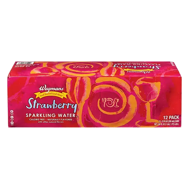 Strawberry Sparkling Water, 12 Pack Cans