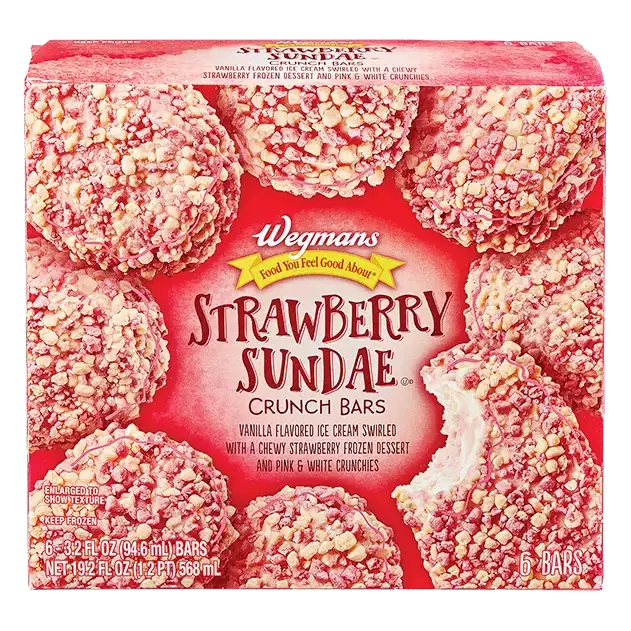 Strawberry Sundae Crunch Ice Cream Bar, 6 Bars