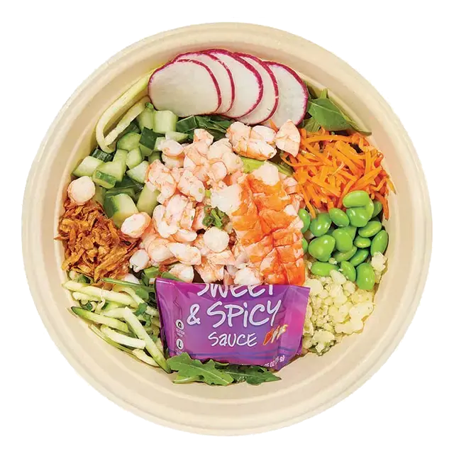 Sweet & Spicy Shrimp Poke Salad Bowl