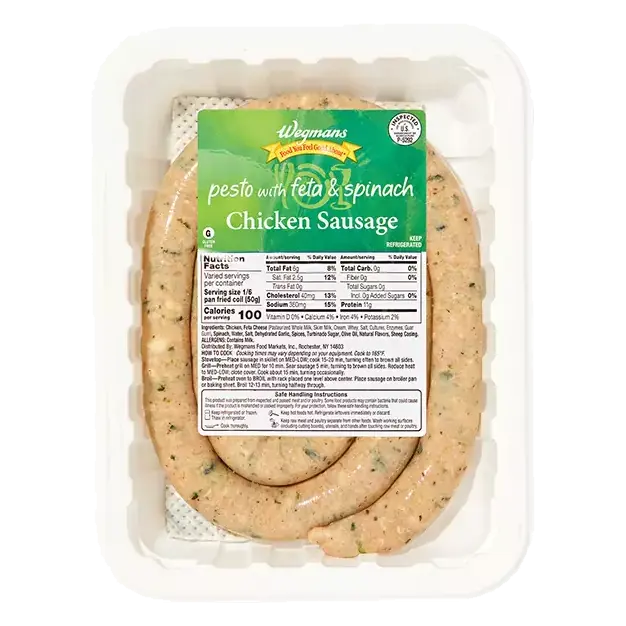 Thin Rope Pesto with Feta & Spinach Chicken Sausage