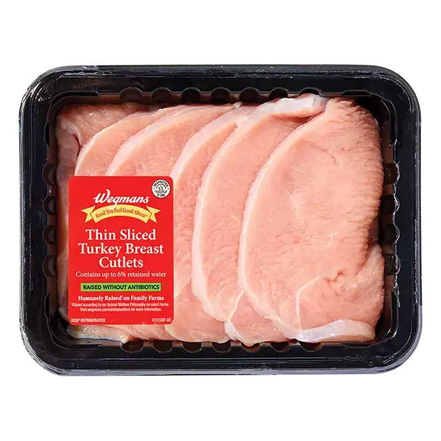Thin Sliced Turkey Cutlets, Raised Without Antibiotics