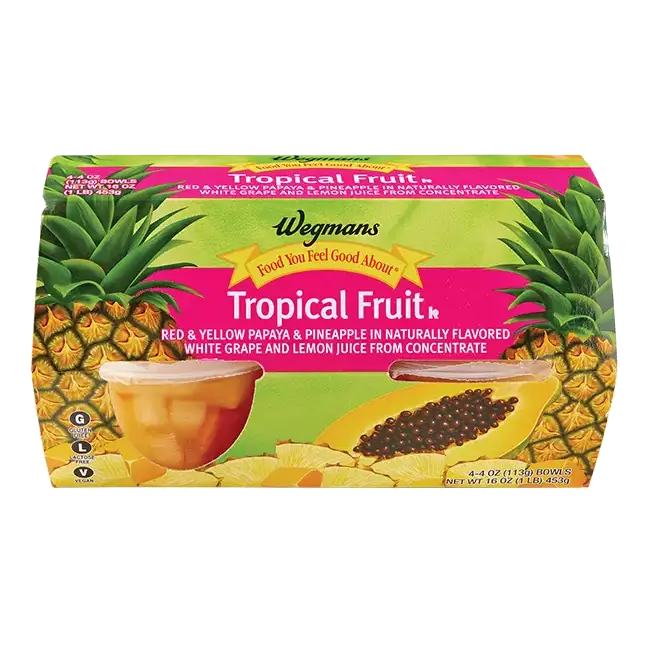 Tropical Fruit Bowls, 4 Pack