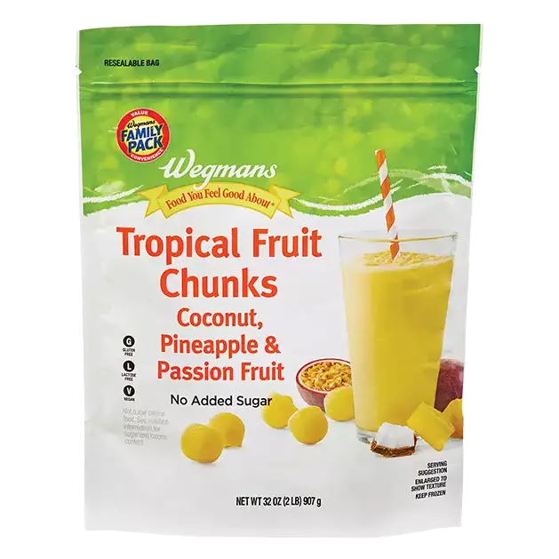 Tropical Fruit Chunks, Coconut, Pineapple & Passion Fruit, FAMILY PACK