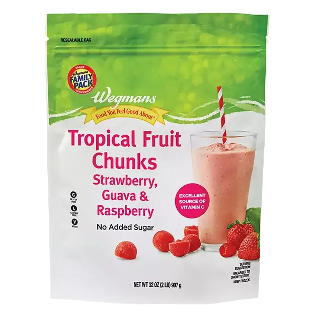 Tropical Fruit Chunks, Strawberry, Guava & Raspberry, FAMILY PACK