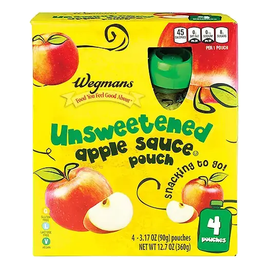 Unsweetened Applesauce Pouches, 4 COUNT