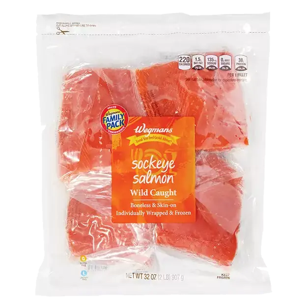 Wild Caught Sockeye Salmon Fillets, FAMILY PACK