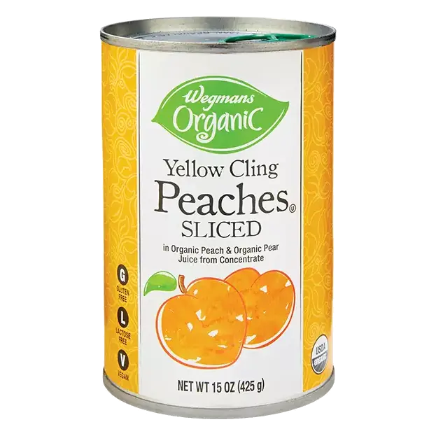 Yellow Cling Sliced Peaches in Organic Peach & Pear Juice From Concentrate