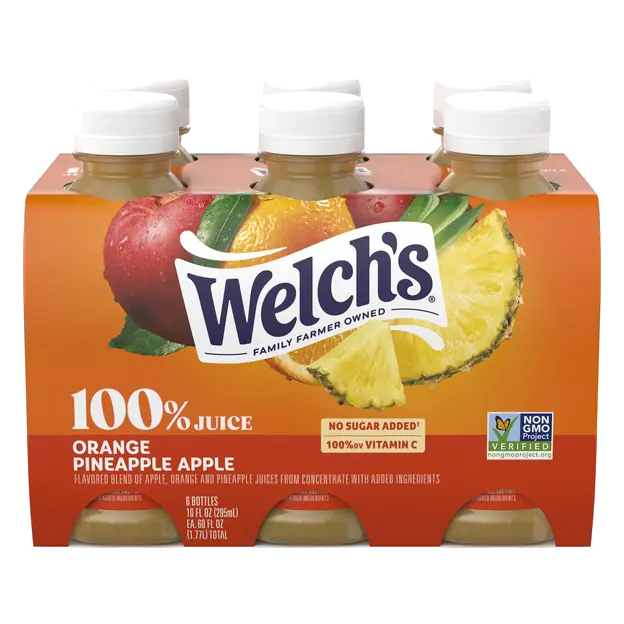 100% Orange Pineapple Apple Juice - 6 pk