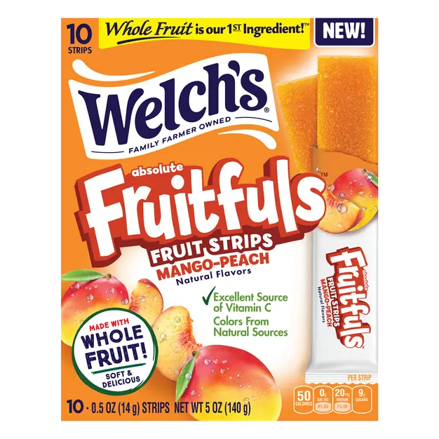 Fruitfuls Mango Peach Fruit Strips - 10 ct