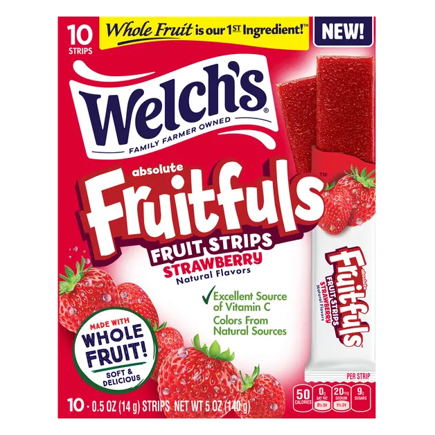 Fruitfuls Strawberry Fruit Strips - 10 ct