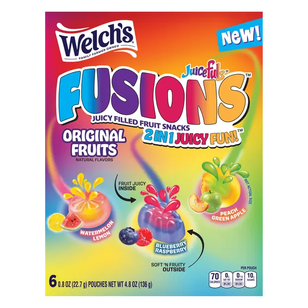 Fusions Original Fruits Juicy Filled Fruit Snacks - 6 ct