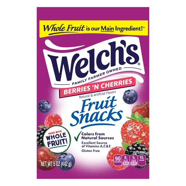 Gluten Free Berries 'N Cherries Fruit Snacks