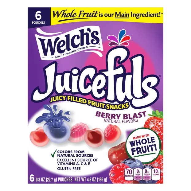 Juicefuls Berry Blast Juicy Filled Fruit Snacks - 6 ct