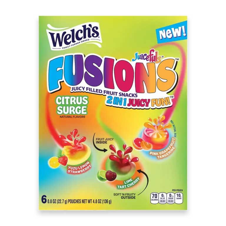 Juicefuls Fusions Citrus Surge Fruit Snack Pouches