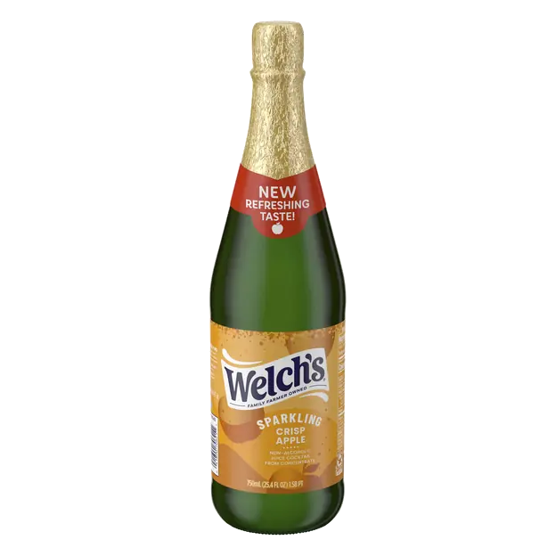 Non-Alcoholic Crisp Apple Sparkling Juice Cocktail