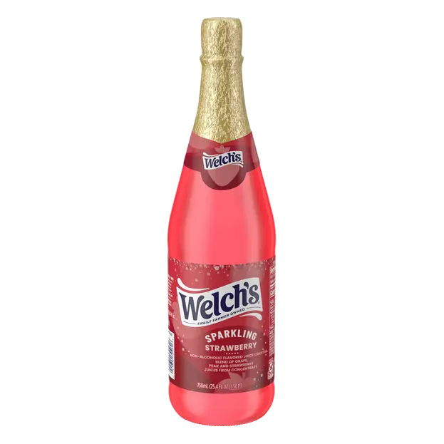 Non-Alcoholic Sparkling Strawberry Daiquiri Juice Cocktail
