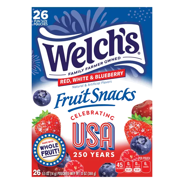 Red White & Blueberry Fruit Snacks - 26 ct