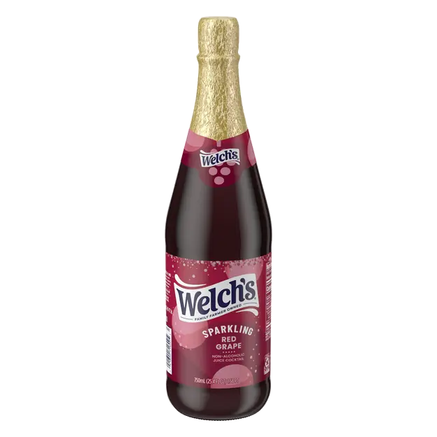 Sparkling Non-Alcoholic Red Grape Juice Cocktail