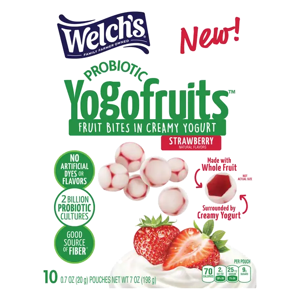 Strawberry Probiotic Yogofruits Pouches - 10 ct