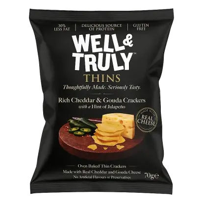 Well&Truly Cheese & Jalapeno Thins