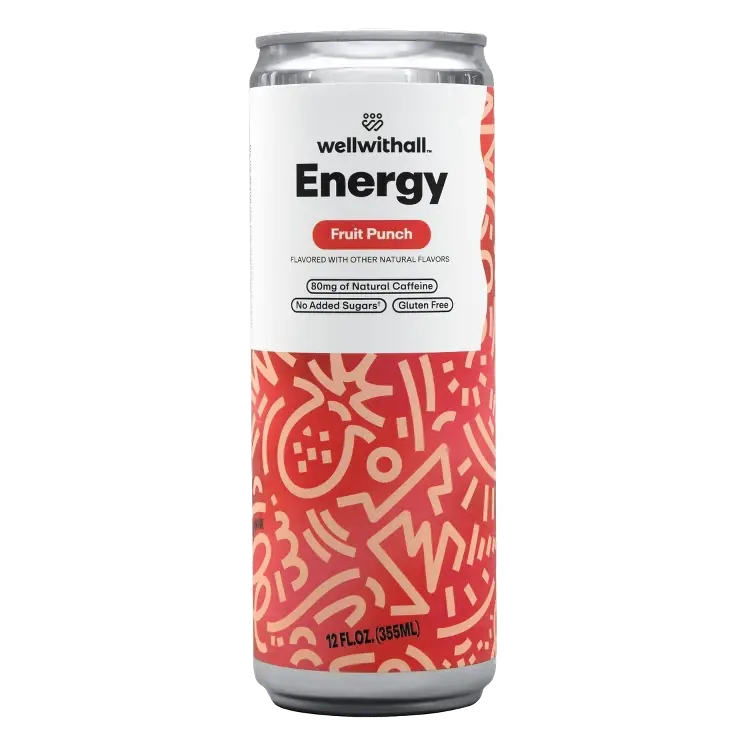 WellWithAll Energy Fruit Punch Energy Drink, 12 fl oz: Caffeinated